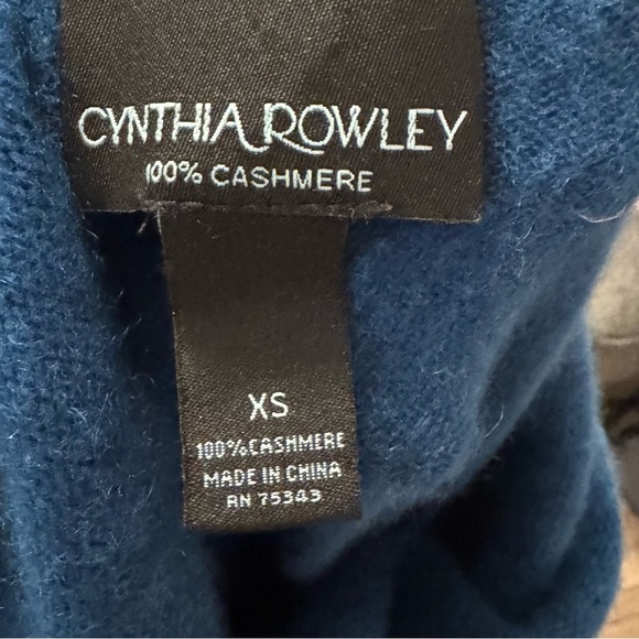 💙 Cynthia Rowley 100% Cashmere Cowl Neck Sweater Dress — Teal Blue (Size XS) 💙 - Picture 7 of 8
